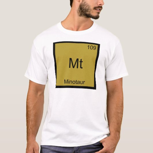 T-shirt Mt - Minotaur Funny Chimie Élément Symbole Tee (Devant)