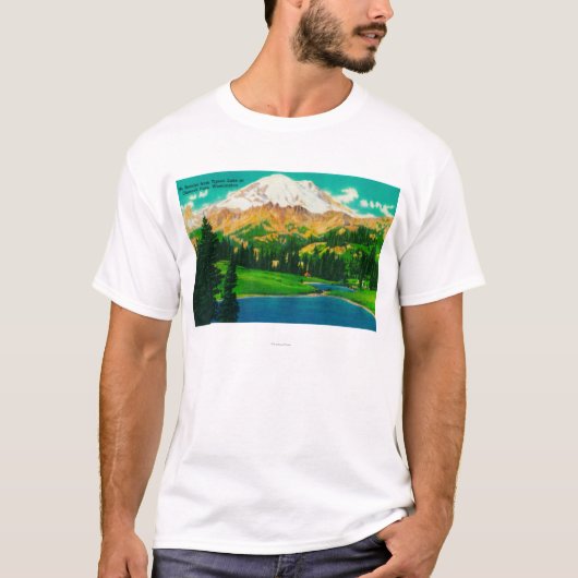 T-shirt Mt Rainier du lac Tipsoo au col Chinook (Devant)