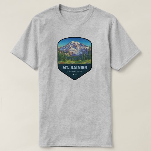 T-shirt Mt. Rainier National Park Shield (Design devant)