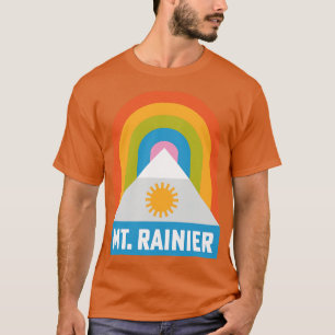 T-shirt Mt Rainier National Park Washington Rainbow Badge