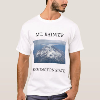 T-shirt MT. Rainier Photo aérienne avec Stratus Cloud