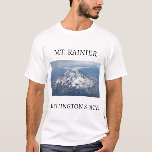 T-shirt MT. Rainier Photo aérienne avec Stratus Cloud (Devant)