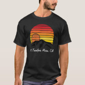 T-shirt Mt Tamalpais Marin CA Retro Sunset (Devant)