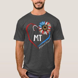 T-shirt MT Technicien Médicale US Tournesol Stethoscope H
