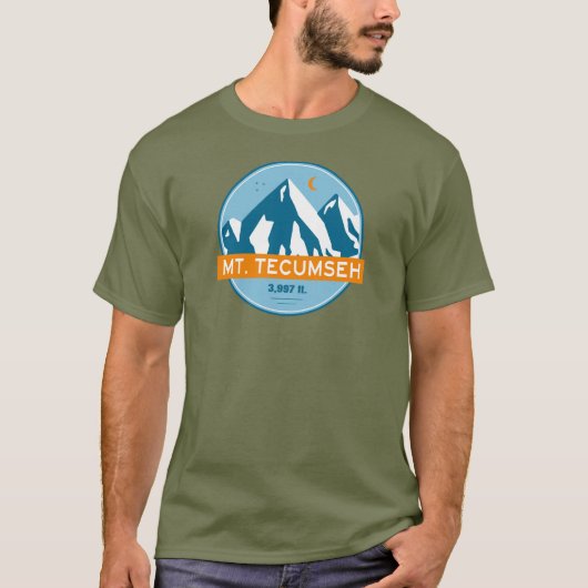 T-shirt Mt. Tecumseh New Hampshire Stars Moon (Devant)