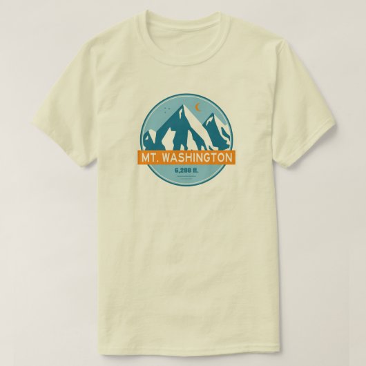 T-shirt Mt. Washington New Hampshire Stars Moon (Design devant)