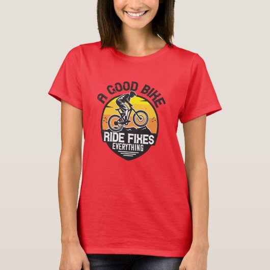 T-shirt MTB - Ride Fixe tout (Devant)