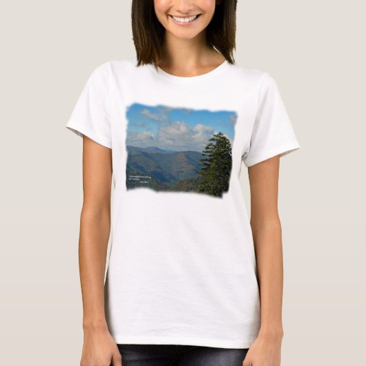 T-shirt Mtns fumeux : Mtns appellent… John Muir (Devant)
