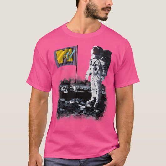 T-shirt Mtv Spaceman Moon Man Landing (Devant)