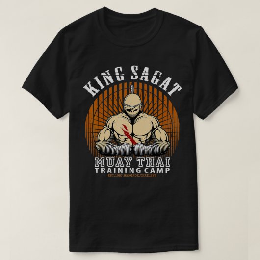T-shirt Muay entraînement de boxe thaïlandaise Gym Sagat c (Design devant)