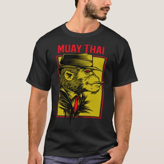 T-shirt Muay Thai Chimp Jiu Jitsu MMA Fighting Muay Thai (Devant)