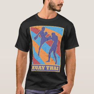 T-shirt Muay Thai Couleurs Rétro Vintage Boxe Mma