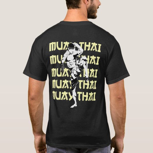 T-shirt Muay Thai Fighter Répéter le texte Vérification de (Dos)
