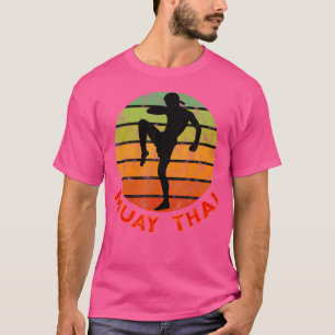 T-shirt Muay Thai Kickboxer Silhouette Boxer Thaïlande
