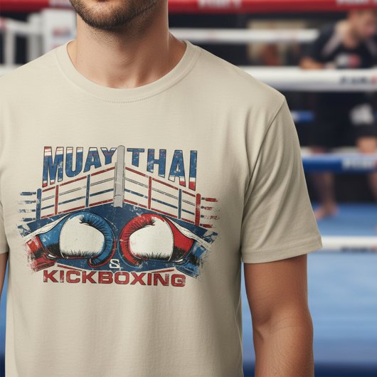 T-shirt Muay Thai & Kickboxing – Grunge Gloves Design