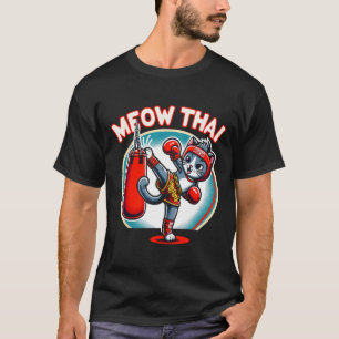 T-shirt Muay Thai Martial Art Thai Boxe Chat Meow Thai Fo