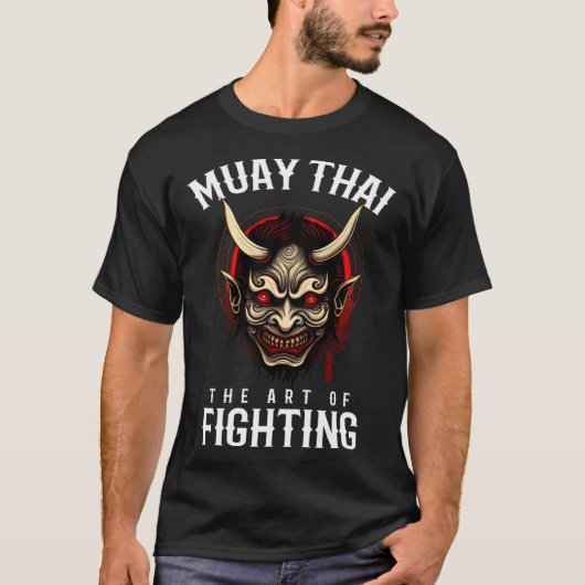 T-shirt Muay Thai Oni Boxe Thaïlandaise Démon De Combat (Devant)