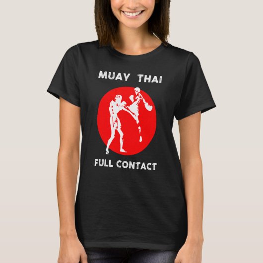 T-shirt Muay Thai Retro Kickboxing Boxing (Devant)