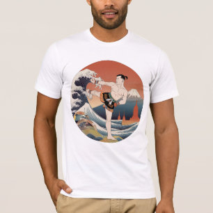 T-shirt Muay Thai Ukiyo-e Fighter   Art japonais