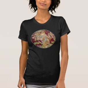 T-shirt Mucha Art Nouveau : Une Femme Daisée
