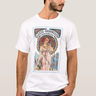 T-shirt: Mucha parfum advertentie T-shirt