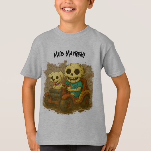 T-shirt Mud Mayhem with Baby and Waggles™ Off-Road Tee (Devant)
