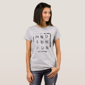 T-shirt Mud Run Fun Tough Mudder BLACK Trail Running (Devant entier)
