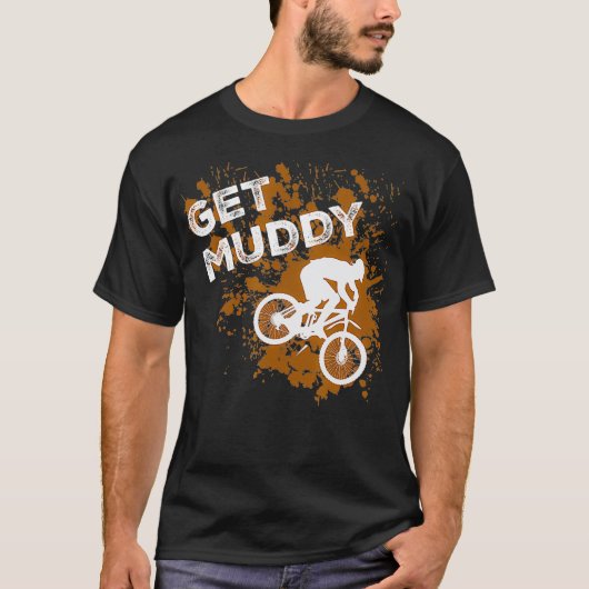 T-shirt Muddy Mountain Biking Trail (Devant)