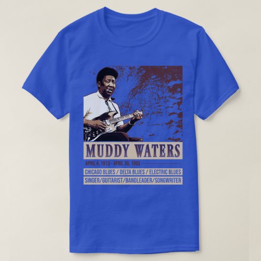T-shirt Muddy Waters Blues légende (Design devant)
