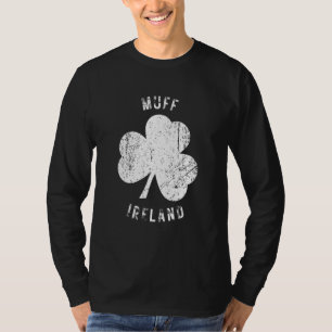 T-shirt Muff Irlande Trèfle Vintage Aspect Détresse