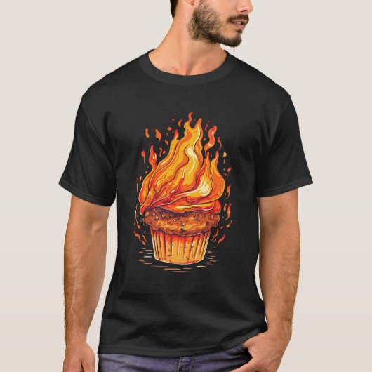 T-shirt Muffin Doux Brûlant Pour La Cuisson (Devant)