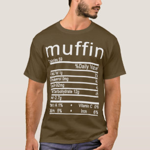 T-shirt muffin Nutrition Facts Drôle Thanksgiving