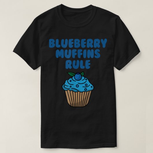 T-shirt Muffins aux myrtilles Mignons Mangeurs de myrtille (Design devant)