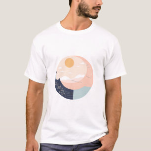 T-shirt Mug Boho minimaliste Soleil et Lune - Ligne Célest