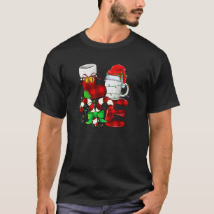 T-shirt Mug Lover Christmas Mug Portant le chapeau de Noël