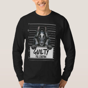 T-shirt Mugshot de Berger Belge Chien Coupable