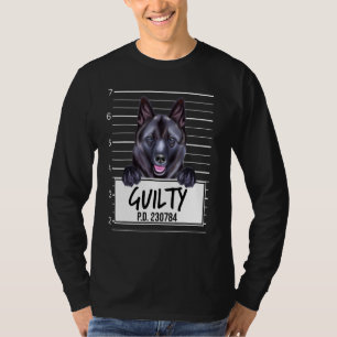 T-shirt Mugshot de Norvégien Elkhound Chien Coupable