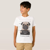 T-shirt Mugshot de Pug drôle  (Devant entier)