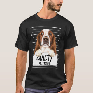 T-shirt Mugshot de Setter Rouge et Blanc Irlandais Chien C