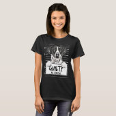 T-shirt Mugshot Pointer Chien Coupable (Devant entier)
