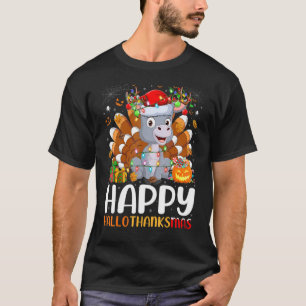 T-shirt Mule Halloween Noël Joyeux Hallothanksmas