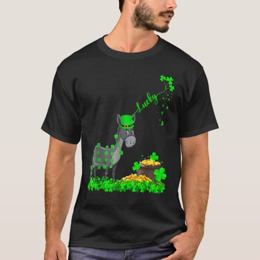 T-shirt Mule Leprechaun Casquette Lucky Mule St Patrick (Devant)