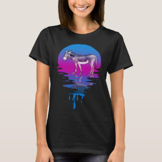 T-shirt Mulet Rétro Vintage Coucher de Soleil