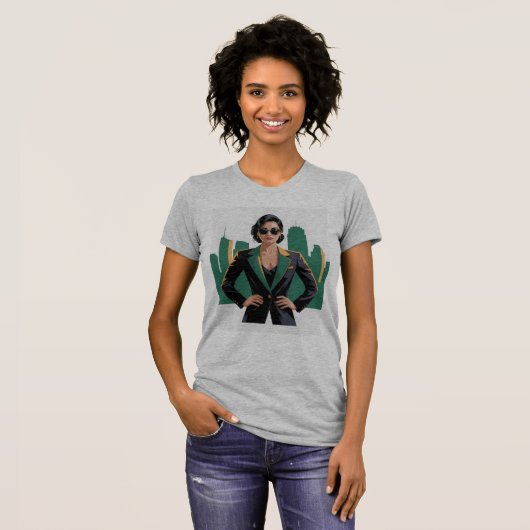 T-shirt Mulher Chefe Brasileira Boss Lady Camiseta Empoder (Devant entier)