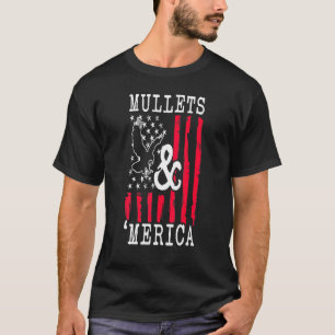 T-shirt Mulle Usa Eagle Mullet Merica Vintage American Fla