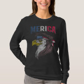 T-shirt Mullet Eagle American Flag USA Redneck Bird 4e (Devant)
