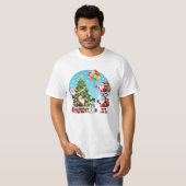 T-shirt **“Multi-Santa Christmas Fun – 3D Cartoon Transpar (Devant entier)