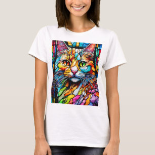T-shirt Multicolor Cat 708 Motif