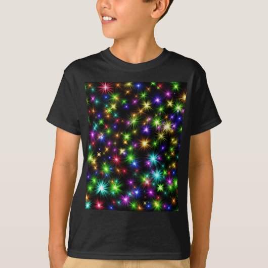 T-shirt Multicolor Christmas Star Rays-57191 (Devant)