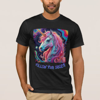 " T-SHIRT MULTICOULEUR UNICORN "